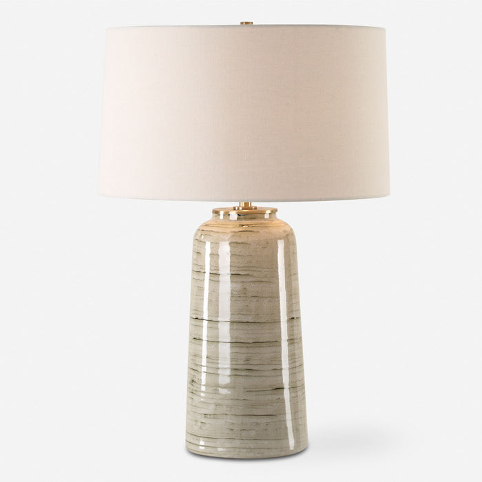 Strata - Tan Glaze Table Lamp