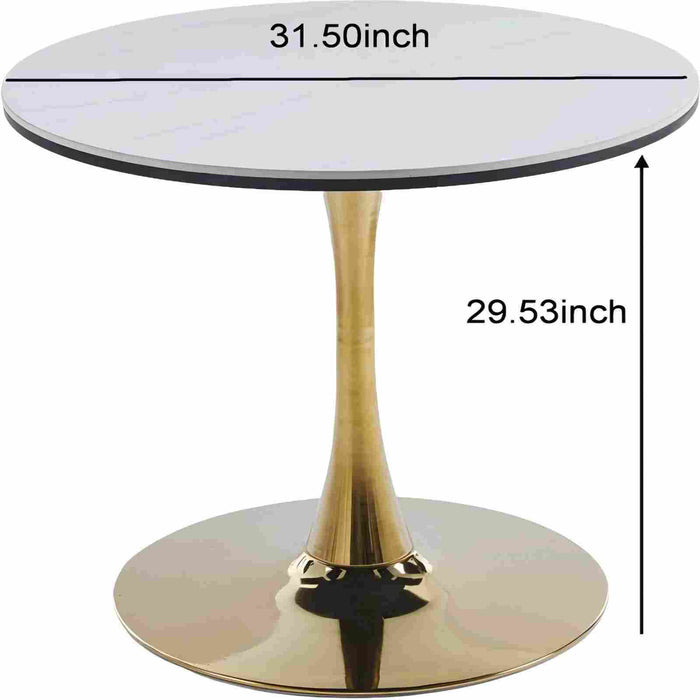 Tulip Table Mid-Century Dining Table With Round Table Top, Pedestal Dining Table, End Table Leisure Coffee Table