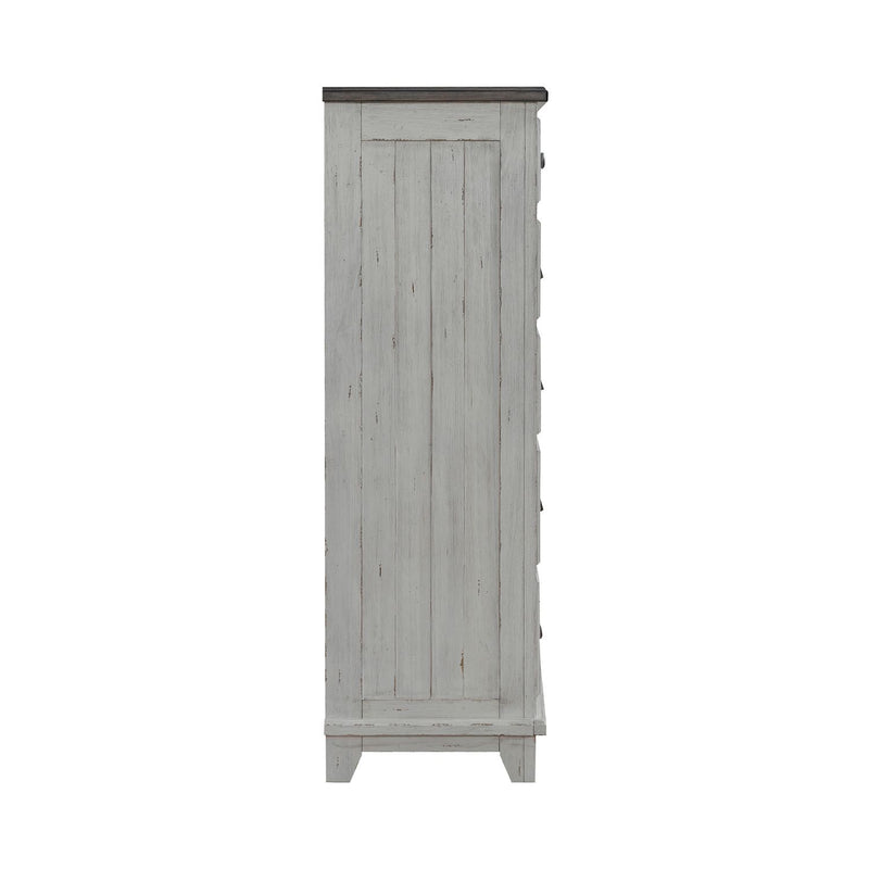 River Place - 6 Drawer Chest - Riverstone White & Tobacco