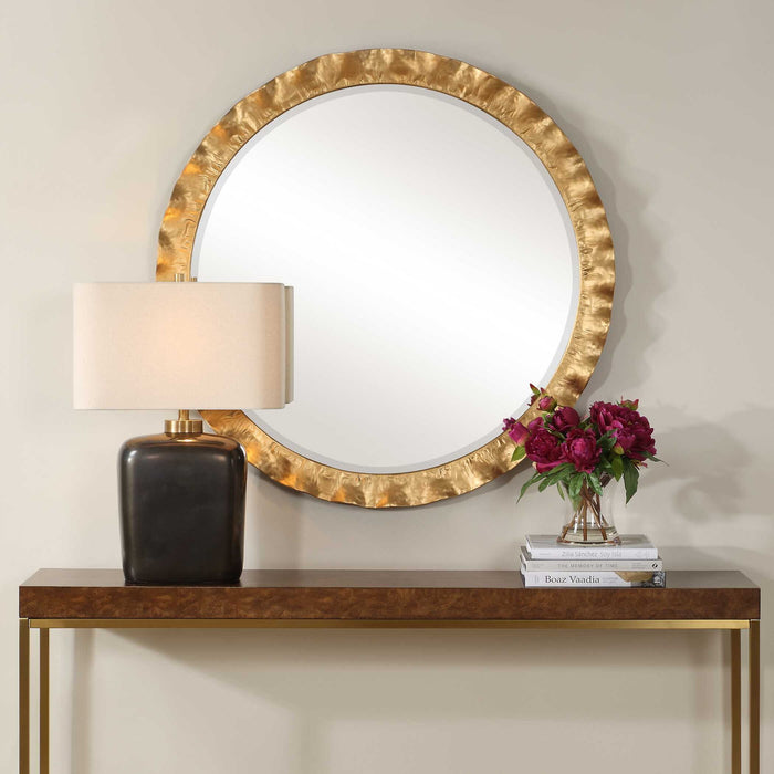 Haya - Round Mirror - Gold
