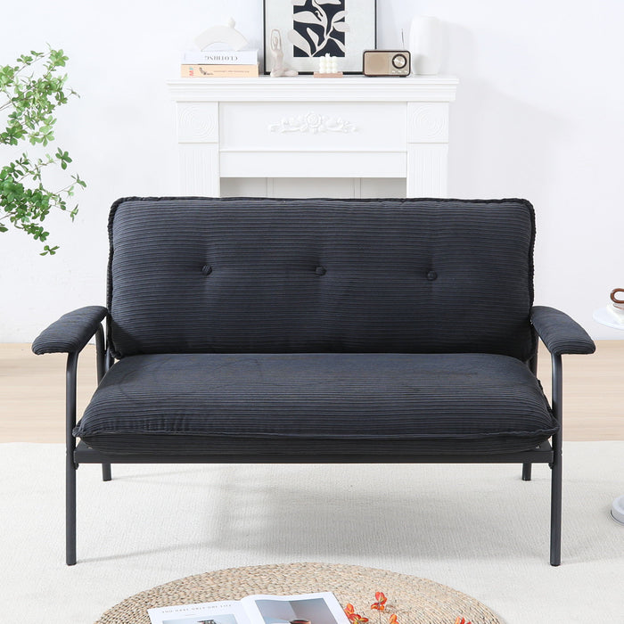 Modern Metal Frame Sofa With Sponge Filling For Compact Spaces And Versatile Use