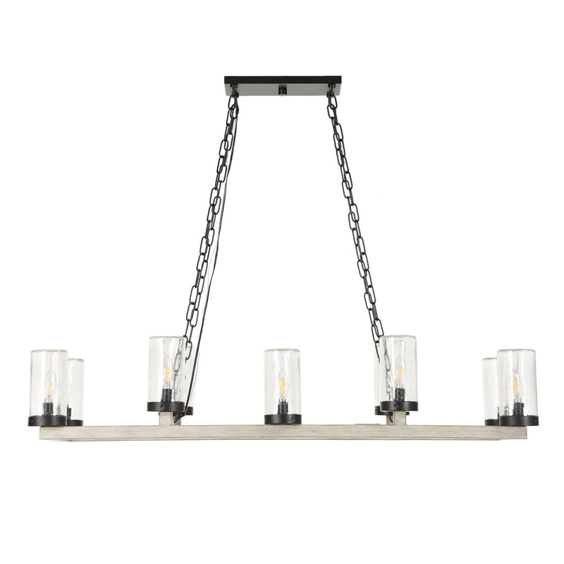 Edgecomb - 10 Light Indoor-Outdoor Chandelier - Black / Gray