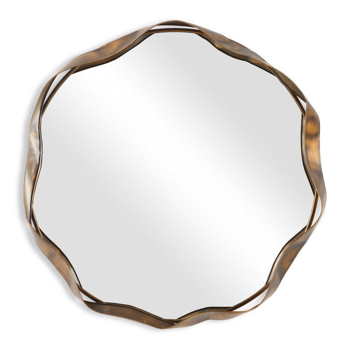 Catch The Wave - Round Mirror - Bronze