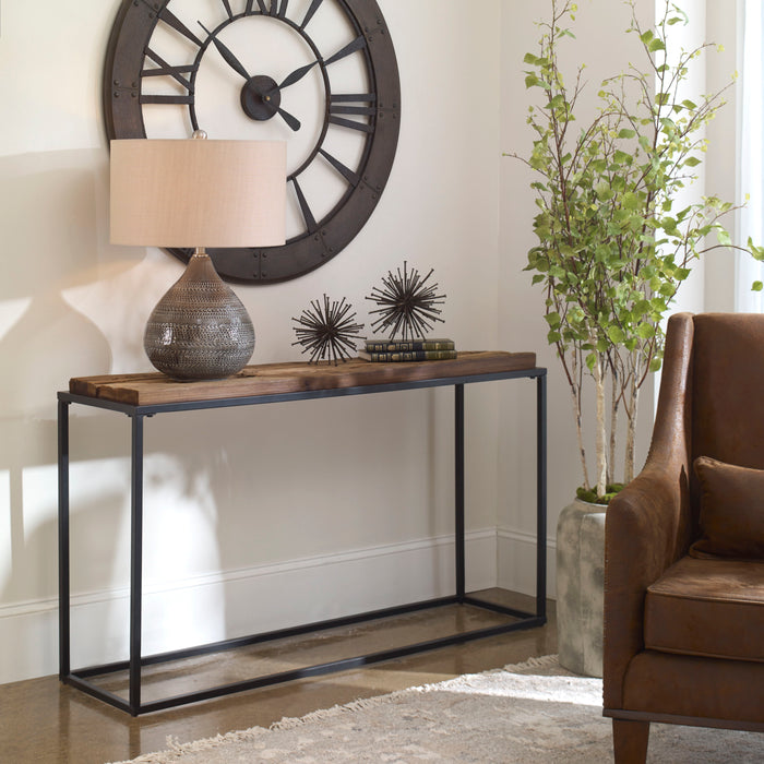 Holston - Salvaged Wood Console Table - Light Brown