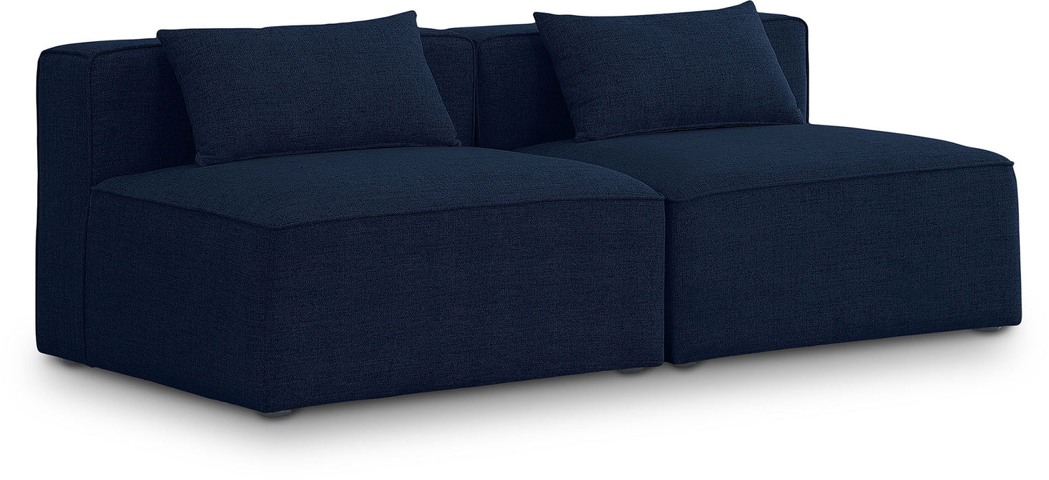 Cube - Linen Modular 2 Seat Armless Sofa