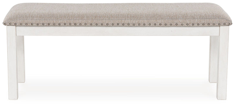 Robbinsdale - Large Upholstered Dining Room Bench - Antique White