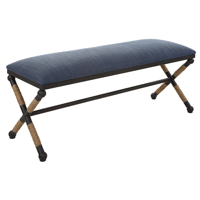 Firth - Rustic Bench - Navy