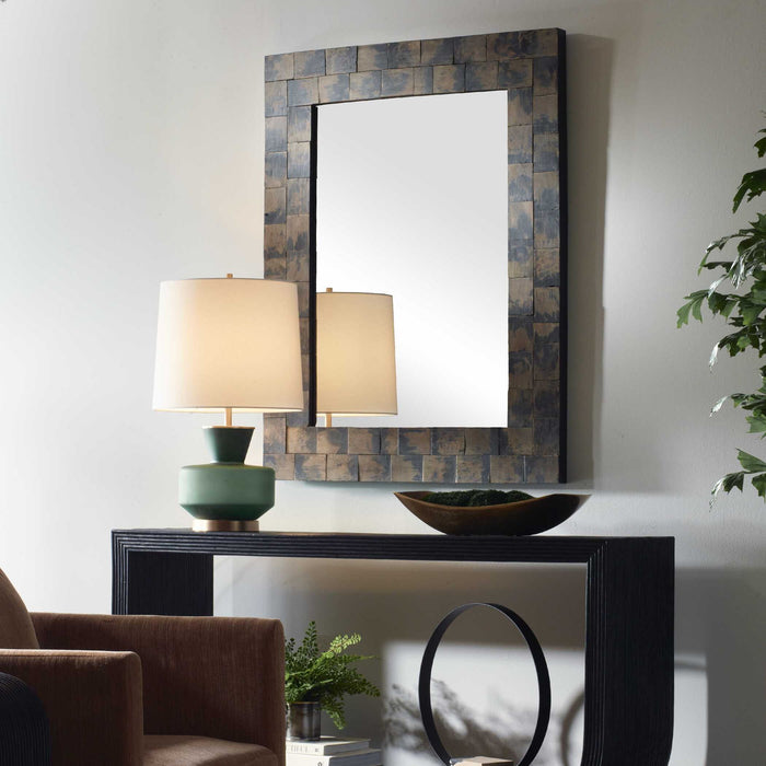 Burke - Wooden Mirror - Light Brown