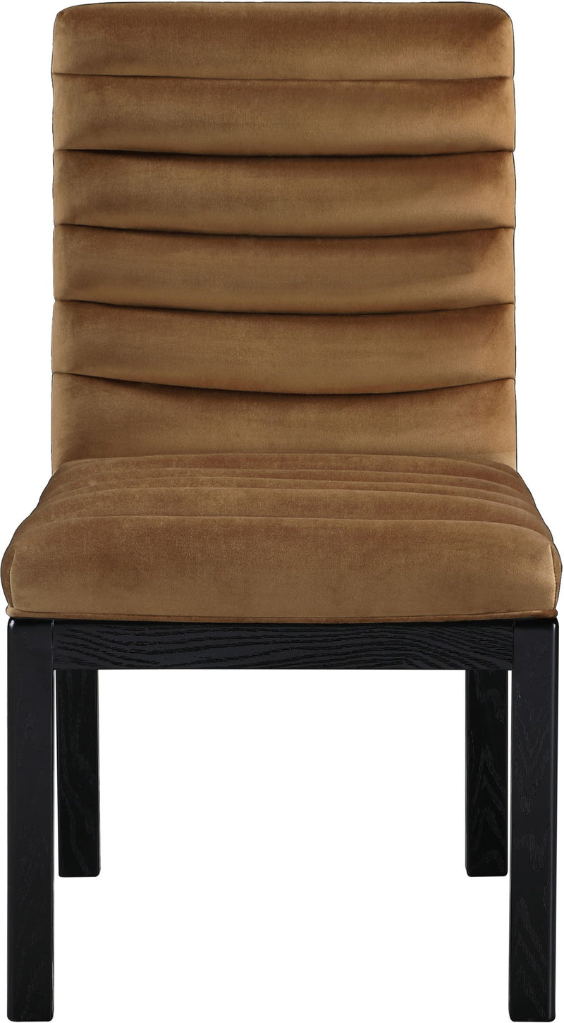 Evelyn - Dining Chair With Black Legs - Saddle