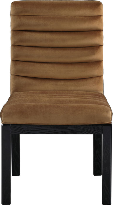 Evelyn - Dining Chair With Black Legs - Saddle