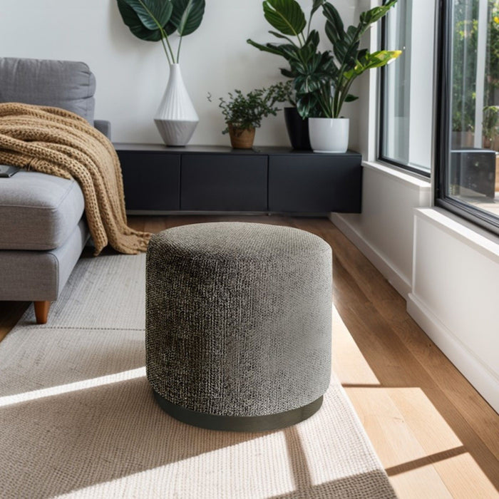 Oval Accent Ottoman - Brown