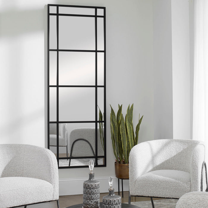 Atticus - Large Rectangular Mirror - Black