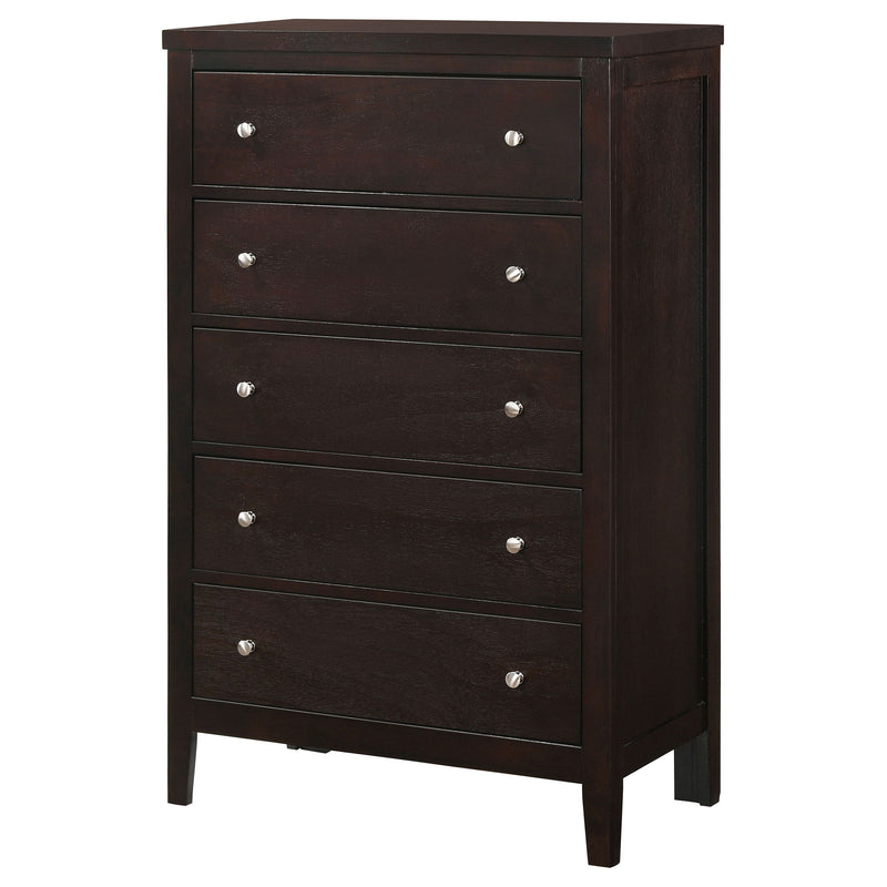 Payton - 5 Drawer - Cappuccino