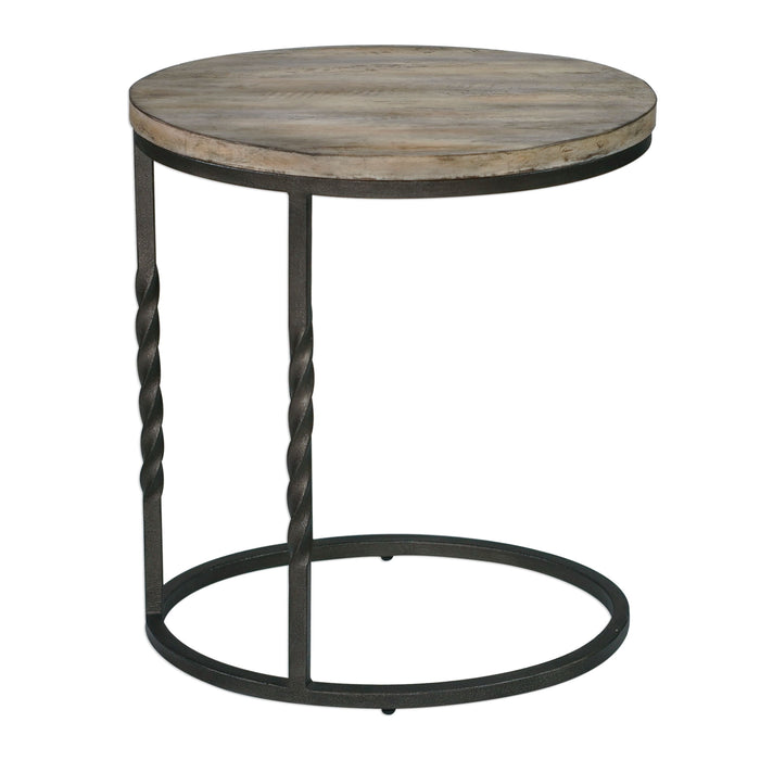 Tauret - Cantilever Accent Table - Gray & Black