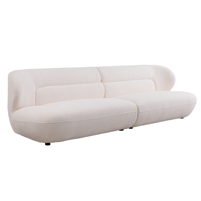 Modern Fashion Yp40116W Circular Curve Design Sofa, 4 Seater For Office & Bedroom - White