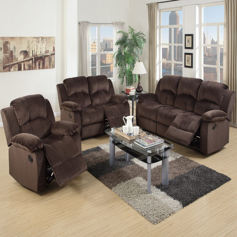 Modern Style Living Room Set With Reclining