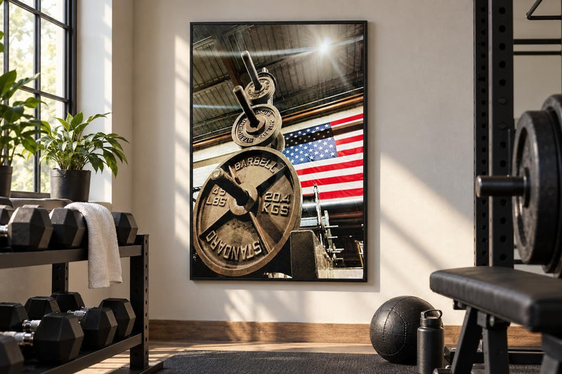 Iron Resolve - 32 X 48 - High Gloss Canvas In Frame - Brown