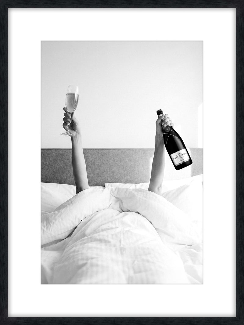 Champagne Morning I - 24 X 32 - Framed Print Under Glass - White