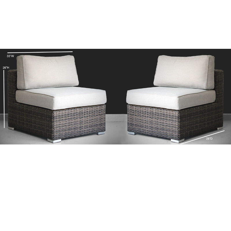 Minnesota - Armless Patio Chairs (Set of 2)