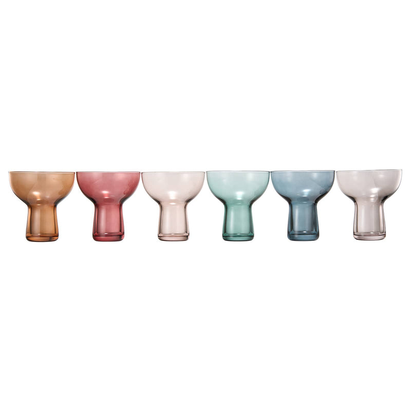 Khen Crystal Stemless Margarita Glasses 10 oz | Set of 6