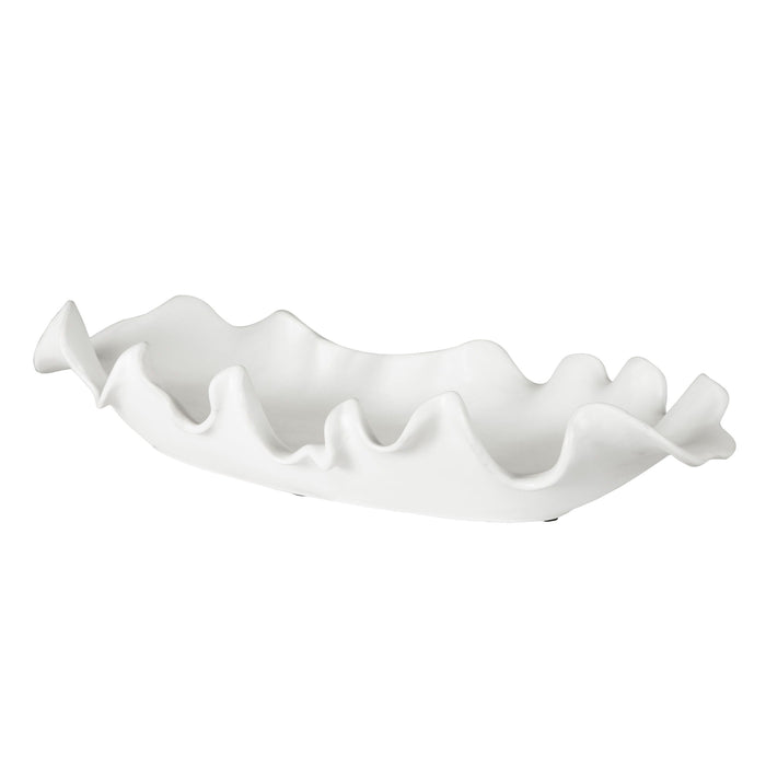 Ruffled Feathers - Modern Bowl - White