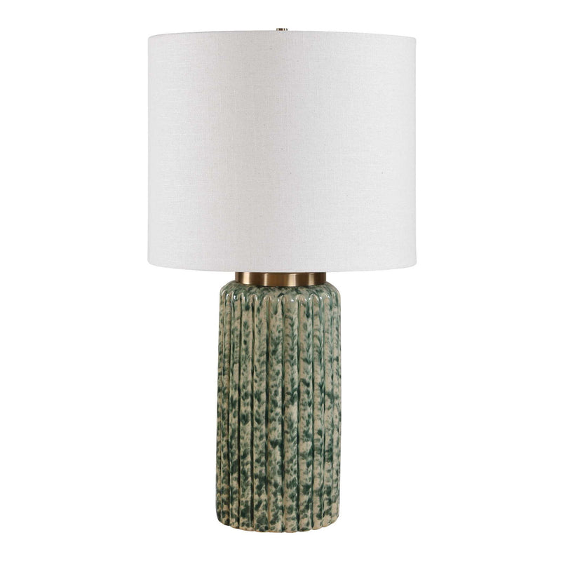 Hensley - Table Lamp - Ivory & Green
