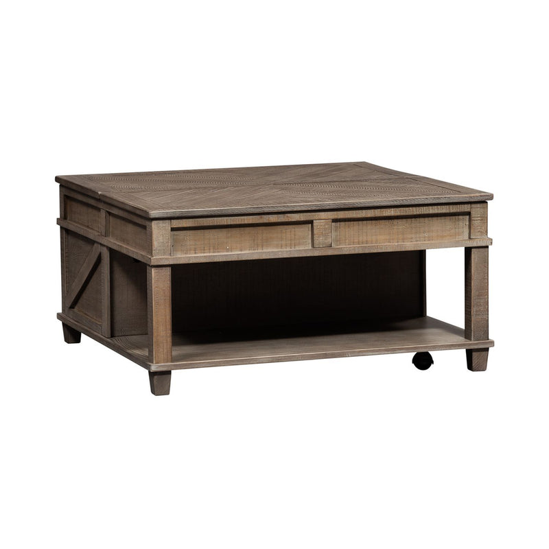 Parkland Falls - 3 Piece Table Set (1 Lift Top Cocktail Table 2 End Tables) - Weathered Taupe