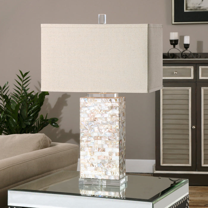 Aden - Capiz Shell Lamp - Beige