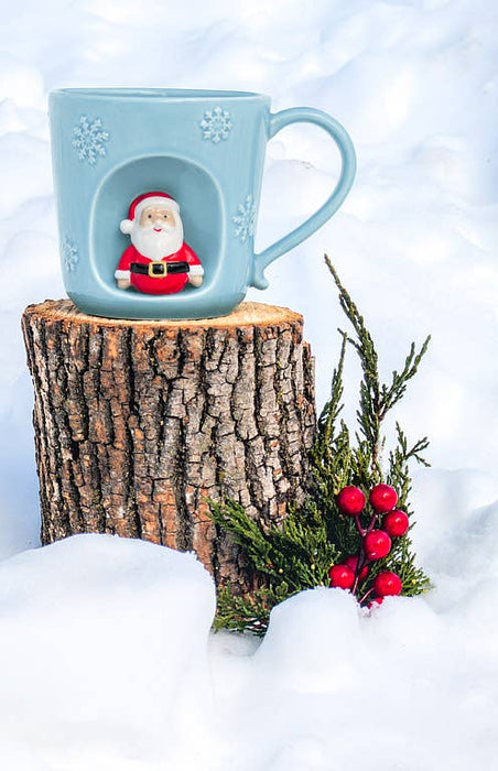Snowflake Mug with Holiday Characters