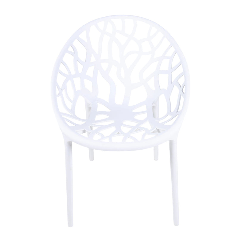 Dining Chair, Transparent Shell Design For Home (Set of 4) - White