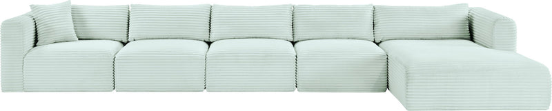 Shaggy - 5 Piece Modular Sectional With Chaise