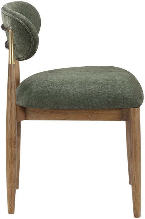 Riccio - Fabric Dining Side Chair (Set of 2) - Walnut Frame