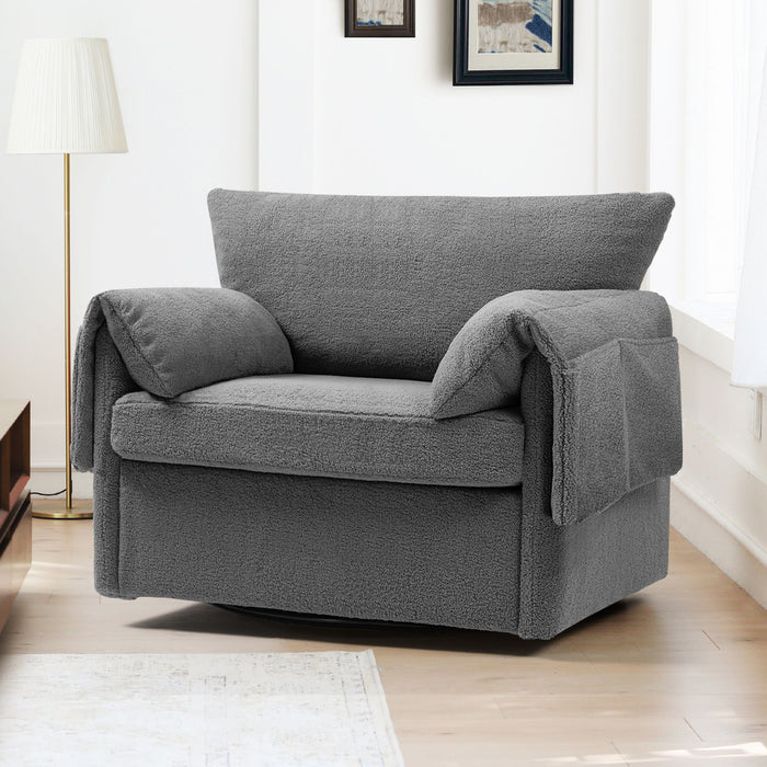 Oversized Swivel Armchair Modern Chair & Single Sofa Lounge, Comfortable Seating For Living Room