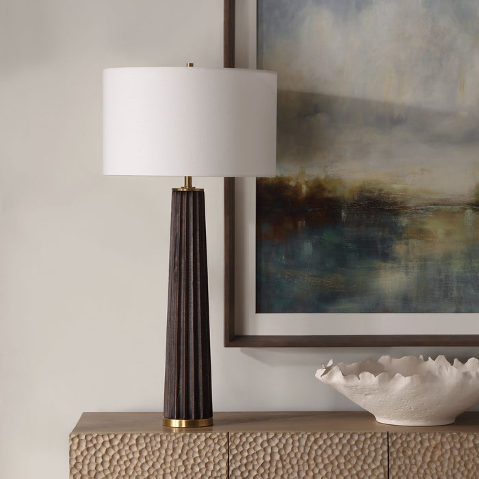 Forage - Dark Scalloped Table Lamp