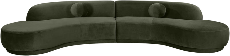 Avra - 146" Velvet Performance Fabric Upholstered Sectional