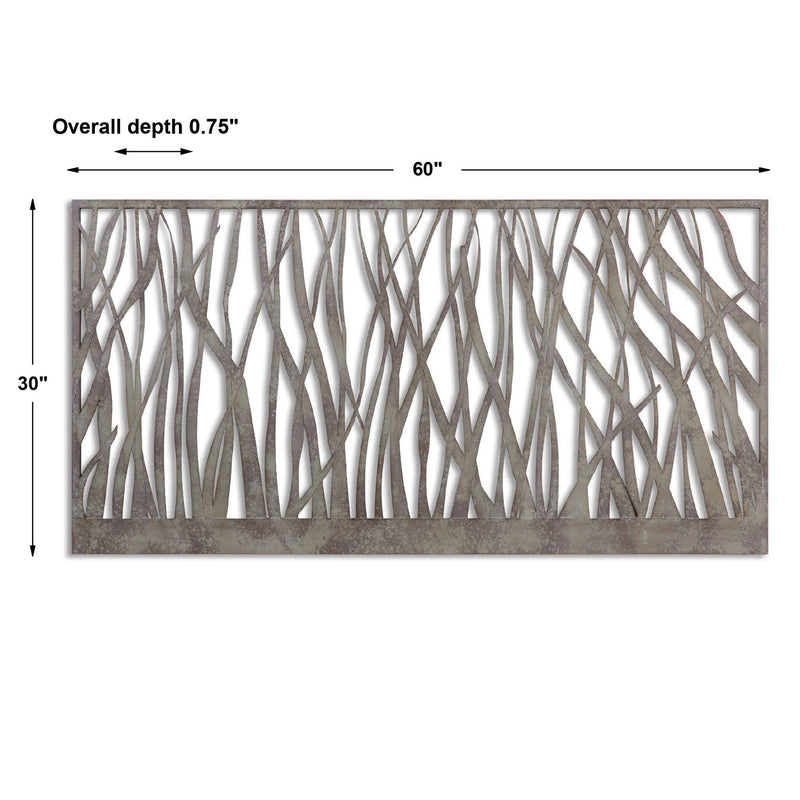 Amadahy - Metal Wall Art - Pearl Silver