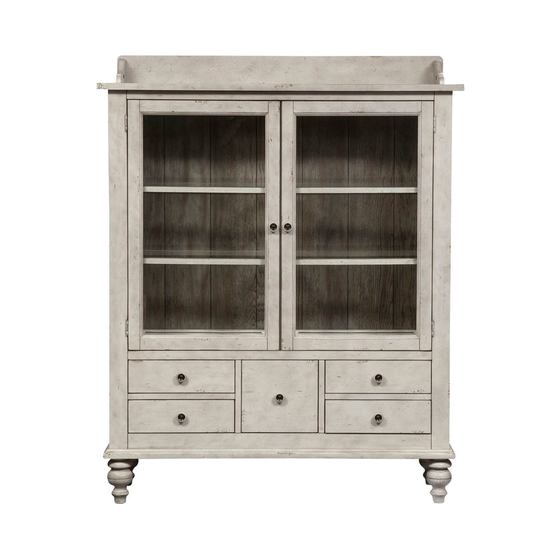 Whitney - Display Cabinet - Antique Linen / Weathered Gray