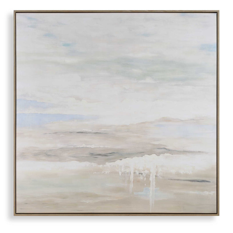 Gravity - Abstract Landscape Art - Black / Blue / Bronze / Gray / White / Woodtone