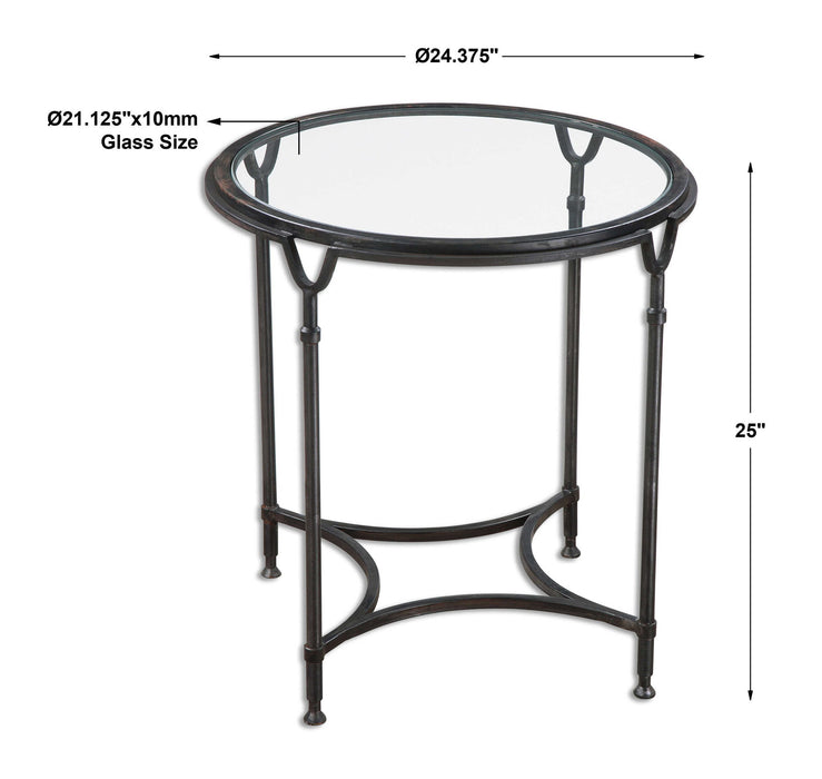 Samson - Glass Side Table - Black