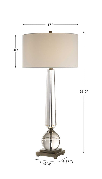 Crista - Crystal Lamp - Pearl Silver