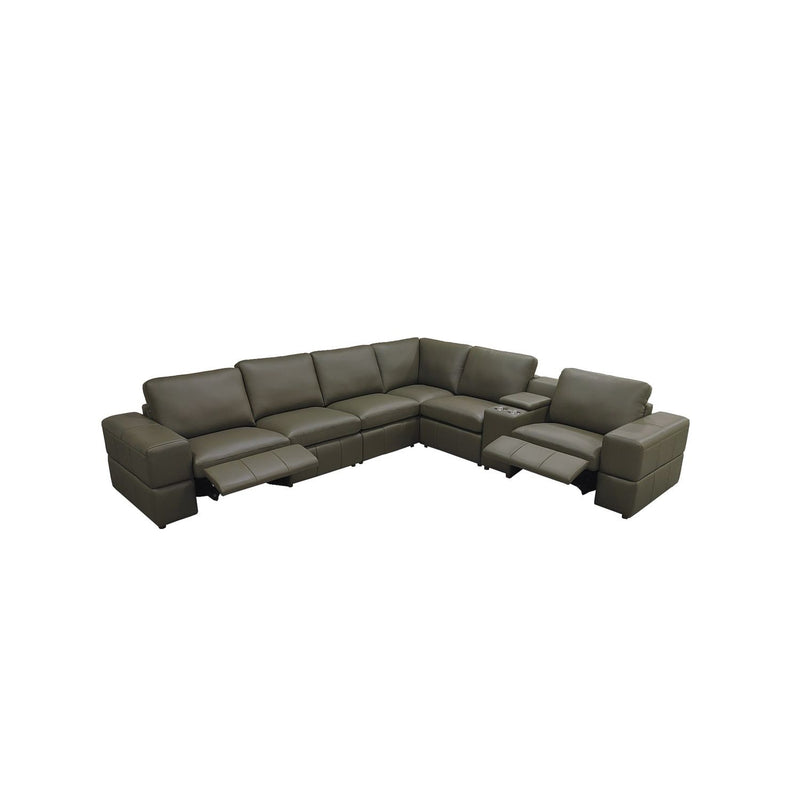 Upholstered Large Arms Sectional With Recliner Seats