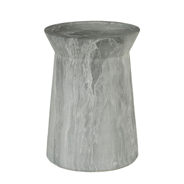 Round Outdoor End Table - Marble