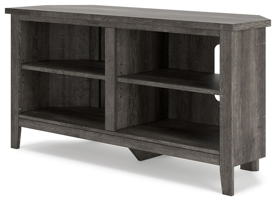 Arlenbry - Gray - Small Corner TV Stand