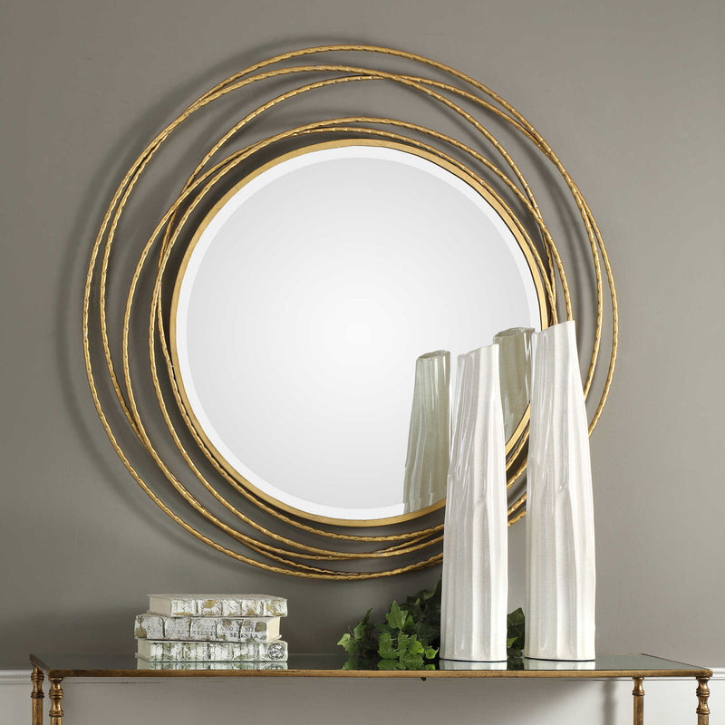 Whirlwind - Round Mirror