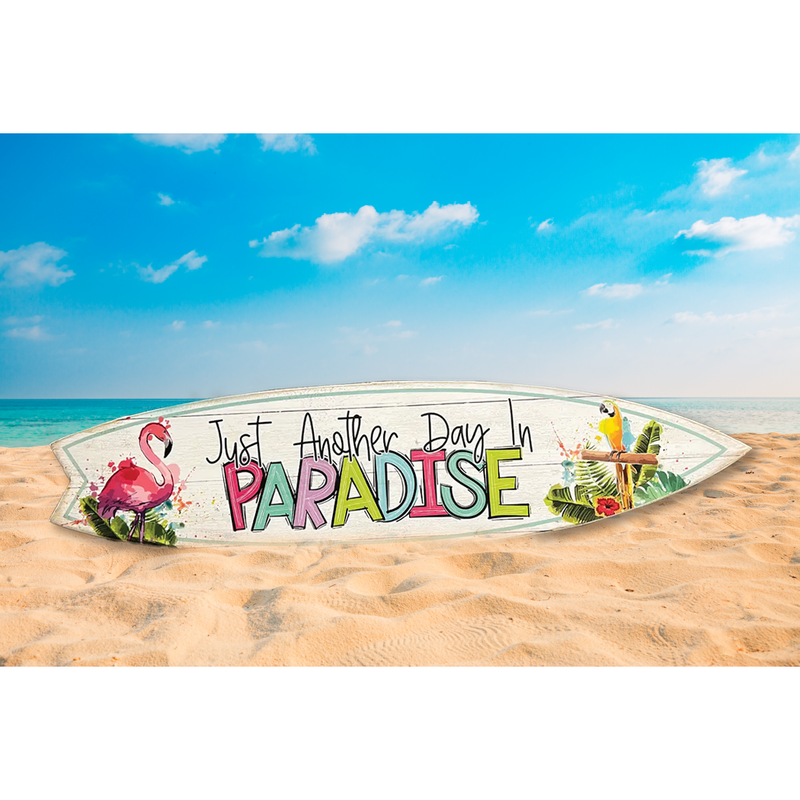 SURF BOARD WALL ACCENT ANOTHER DAY IN PARADISE