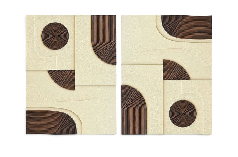 Element - Mango Wood 2 Piece Wall Art
