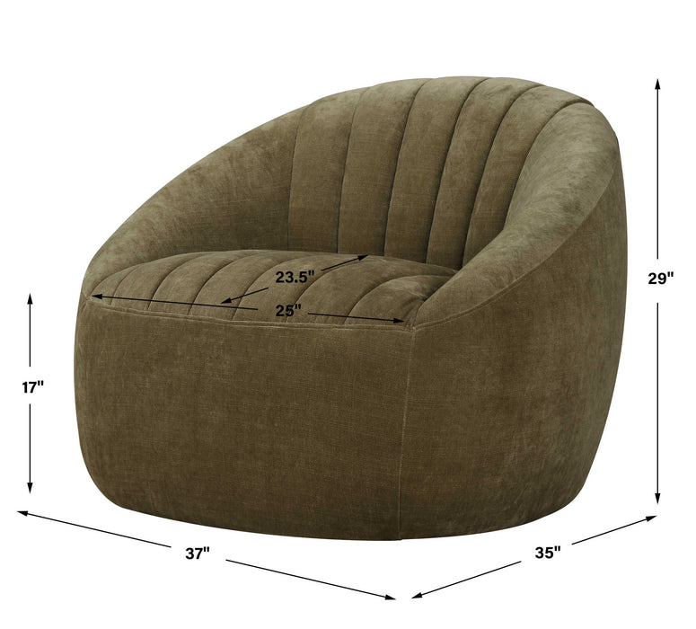 Narrows - Swivel Chair - Moss Green