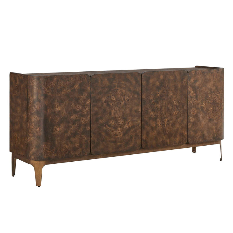 Melbourne - Mappa Burl 4 Door Cabinet - Woodtone