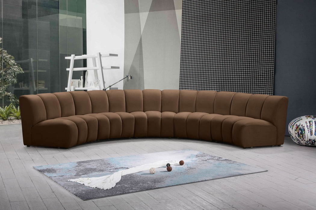 Infinity - 5 Piece Velvet Modular Sectional