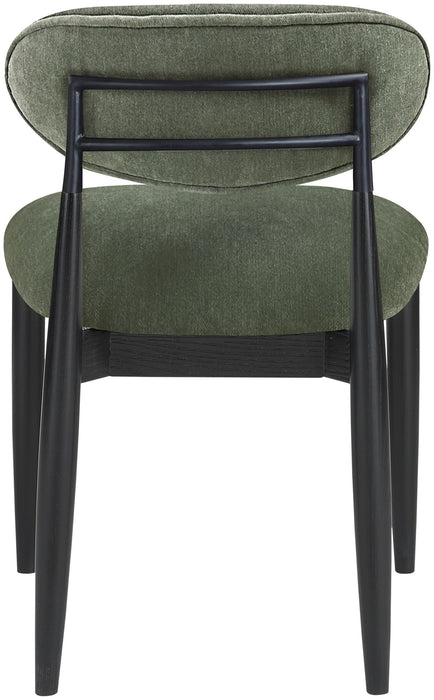 Riccio - Fabric Dining Side Chair (Set of 2) - Black Frame